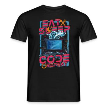 Theoretical Computer Scientist - Men's T-Shirt - black - Front - AI Model Male 178 light (178cm)