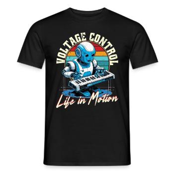 Synthétiseur Synthé Grosse Caisse DAW - T-shirt homme - noir - Devant - AI Model Male 178 light (178cm)