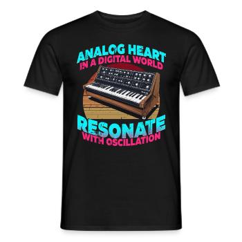 Synthétiseur Synthé Grosse Caisse DAW - T-shirt homme - noir - Devant - AI Model Male 178 light (178cm)