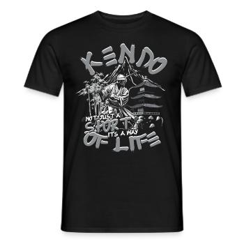 Kendo Japanische Kampfsportarten - Männer T-Shirt - Schwarz - Vorne - AI Model Male 178 light (178cm)