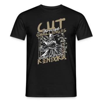 Kendo Japanische Kampfsportarten - Männer T-Shirt - Schwarz - Vorne - AI Model Male 178 light (178cm)