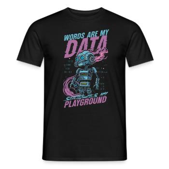 Linguiste informaticien - T-shirt homme - noir - Devant - AI Model Male 178 light (178cm)