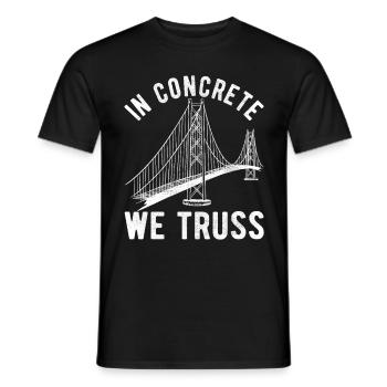 Bridge Engineer Bridge Construction - Men's T-Shirt - black - Front - AI Model Male 178 light (178cm)
