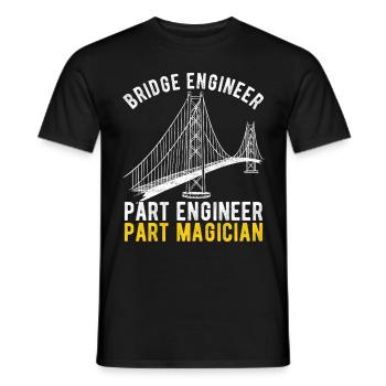 Bridge Engineer Bridge Construction - Men's T-Shirt - black - Front - AI Model Male 178 light (178cm)