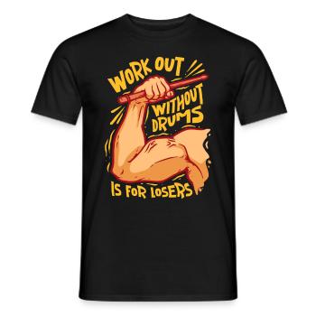 Cardio Drummer Workout Without Drums - Männer T-Shirt - Schwarz - Vorne - AI Model Male 178 light (178cm)