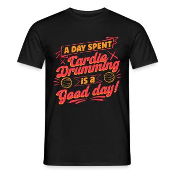 Cardio Drummer Kardio Trommeln - Männer T-Shirt - Schwarz - Vorne - AI Model Male 178 light (178cm)