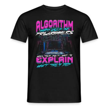 Theoretical Computer Scientist - Men's T-Shirt - black - Front - AI Model Male 178 light (178cm)