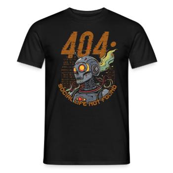 Informatiker Social Life Not Found - Männer T-Shirt - Schwarz - Vorne - AI Model Male 178 light (178cm)