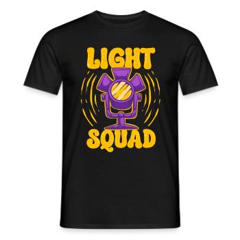 Lighting Technician Lighting Technician Light Squad - Men's T-Shirt - black - Front - AI Model Male 178 light (178cm)
