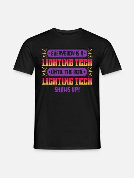 Lichttechniker Beleuchtungstechniker - Männer T-Shirt - Schwarz