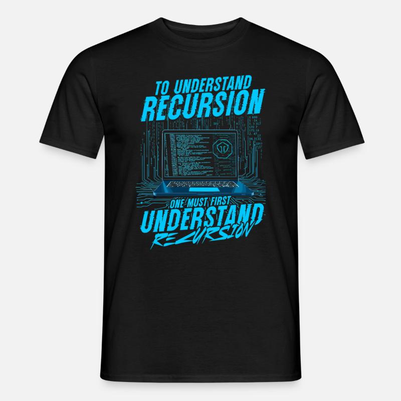 Computer Scientist Recursion - Men’s T-shirt - black