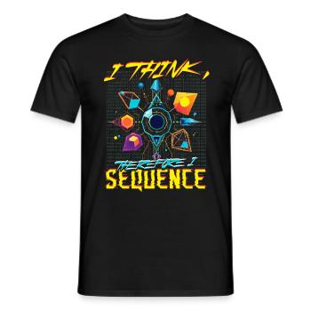Bioinformatics Analyst Think Therefore I Sequence - Men's T-Shirt - black - Front - AI Model Male 178 light (178cm)