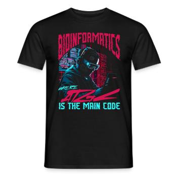 Bioinformatics Analyst Bioinformatiker - Männer T-Shirt - Schwarz - Vorne - AI Model Male 178 light (178cm)