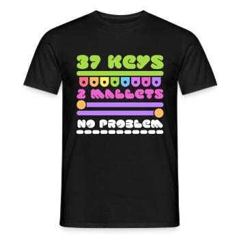 Vibraphone Marimba 37 Keys 2 Mallets No Problem - Men's T-Shirt - black - Front - AI Model Male 178 light (178cm)