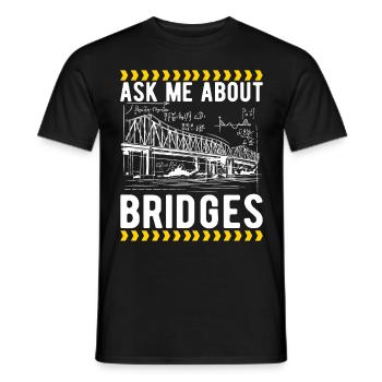 Ingénieur des ponts Construction de ponts - T-shirt homme - noir - Devant - AI Model Male 178 light (178cm)