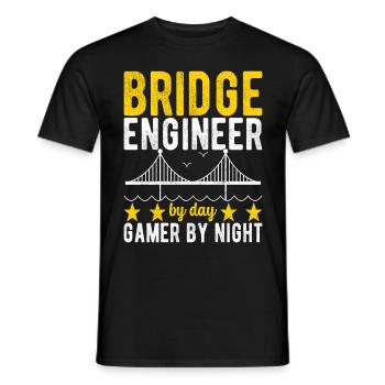 Ingénieur des ponts Construction de ponts - T-shirt homme - noir - Devant - AI Model Male 178 light (178cm)