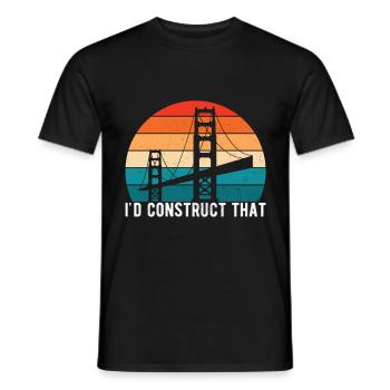 Ingénieur des ponts Construction de ponts - T-shirt homme - noir - Devant - AI Model Male 178 light (178cm)