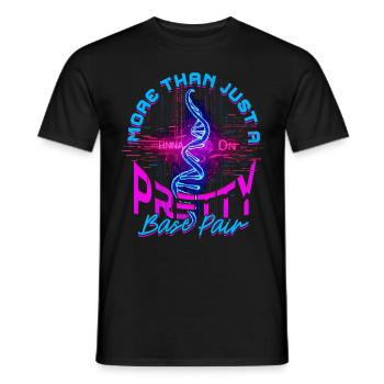 Bioinformaticien : plus qu’une jolie paire de bases - T-shirt homme - noir - Devant - AI Model Male 178 light (178cm)