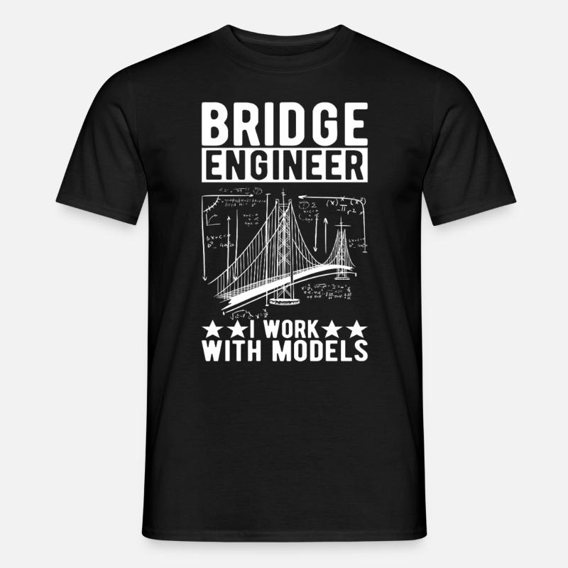 Bridge Engineer Bridge Construction - Men’s T-shirt - black