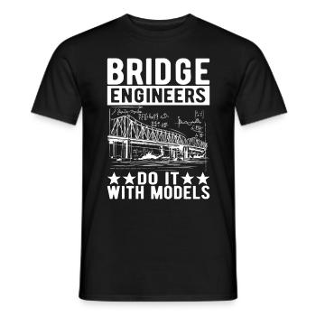 Ingénieur des ponts Construction de ponts - T-shirt homme - noir - Devant - AI Model Male 178 light (178cm)