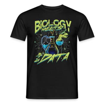 La biologie bioinformaticienne rencontre le Big Data - T-shirt homme - noir - Devant - AI Model Male 178 light (178cm)