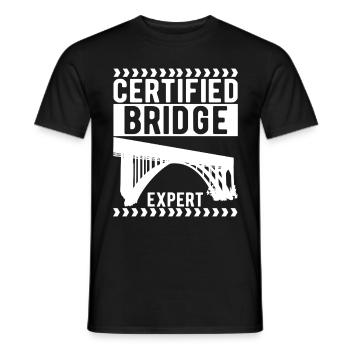 Ingénieur des ponts Construction de ponts - T-shirt homme - noir - Devant - AI Model Male 178 light (178cm)