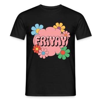 Friyay Happy Friday Fri Yay Teacher - Men's T-Shirt - black - Front - AI Model Male 178 light (178cm)