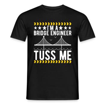 Ingénieur des ponts Construction de ponts - T-shirt homme - noir - Devant - AI Model Male 178 light (178cm)