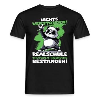 Nichts verstanden Realschule trotzdem bestanden - Männer T-Shirt - Schwarz - Vorne - AI Model Male 178 light (178cm)