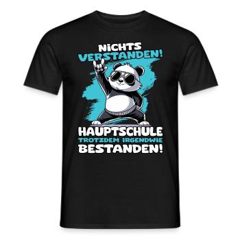 Nichts verstanden Hauptschule trotzdem bestanden - Männer T-Shirt - Schwarz - Vorne - AI Model Male 178 light (178cm)