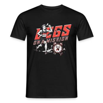 Marathonien Marathonien Running Legs On A Mission - T-shirt homme - noir - Devant - AI Model Male 178 light (178cm)