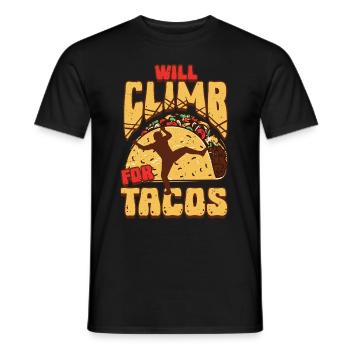 Un grimpeur industriel grimpera pour les tacos - T-shirt homme - noir - Devant - AI Model Male 178 light (178cm)