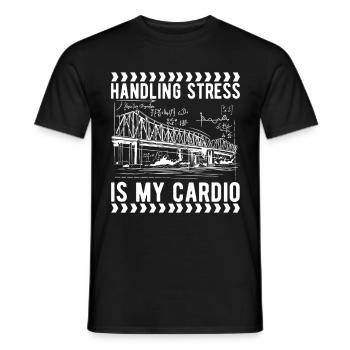 Ingénieur des ponts Construction de ponts - T-shirt homme - noir - Devant - AI Model Male 178 light (178cm)