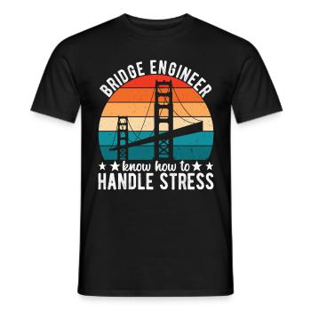 Ingénieur des ponts Construction de ponts - T-shirt homme - noir - Devant - AI Model Male 178 light (178cm)