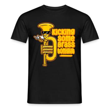 Kornett Kornettspieler Kicking Some Brass Tonight - Männer T-Shirt - Schwarz - Vorne - AI Model Male 178 light (178cm)
