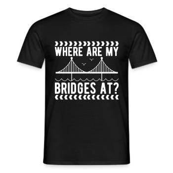 Bridge Engineer Bridge Construction - Men's T-Shirt - black - Front - AI Model Male 178 light (178cm)