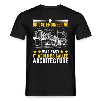 Ingénieur des ponts Construction de ponts - T-shirt homme - noir - Devant - AI Model Male 178 light (178cm)
