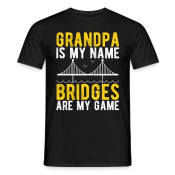Bridge Engineer Bridge Construction - Men's T-Shirt - black - Front - AI Model Male 178 light (178cm)