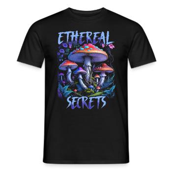 Fairycore Fee Gotisch Ethereal Secrets - Männer T-Shirt - Schwarz - Vorne - AI Model Male 178 light (178cm)