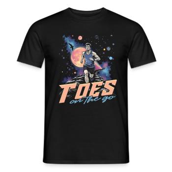 Marathon Les marathoniens courent les orteils en mouvement - T-shirt homme - noir - Devant - AI Model Male 178 light (178cm)