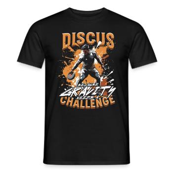 Lancer du disque : parce que la gravité a besoin d’un défi - T-shirt homme - noir - Devant - AI Model Male 178 light (178cm)