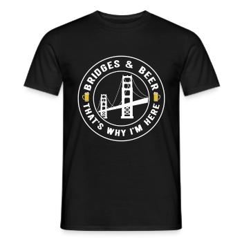 Bridge Engineer Bridge Construction - Men's T-Shirt - black - Front - AI Model Male 178 light (178cm)