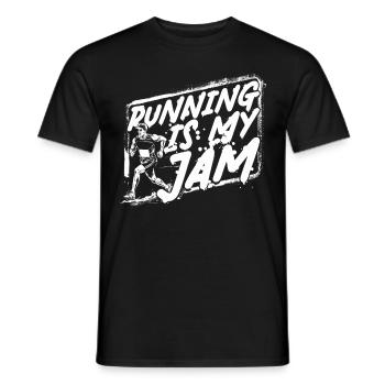 Marathon Marathon Runner Running Is My Jam - Men's T-Shirt - black - Front - AI Model Male 178 light (178cm)