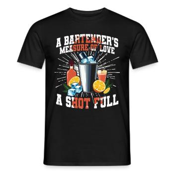 Bartender Bartender Bartending - Men's T-Shirt - black - Front - AI Model Male 178 light (178cm)