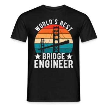 Ingénieur des ponts Construction de ponts - T-shirt homme - noir - Devant - AI Model Male 178 light (178cm)
