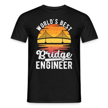 Ingénieur des ponts Construction de ponts - T-shirt homme - noir - Devant - AI Model Male 178 light (178cm)