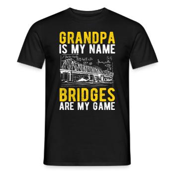 Ingénieur des ponts Construction de ponts - T-shirt homme - noir - Devant - AI Model Male 178 light (178cm)