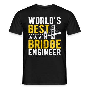 Ingénieur des ponts Construction de ponts - T-shirt homme - noir - Devant - AI Model Male 178 light (178cm)