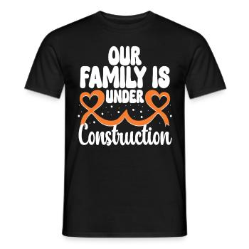 Infertility Our Family Is Under Construction - Men's T-Shirt - black - Front - AI Model Male 178 light (178cm)