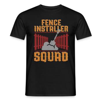 Zaunbauer Zaunmonteur Fence Installer Squad - Männer T-Shirt - Schwarz - Vorne - AI Model Male 178 light (178cm)